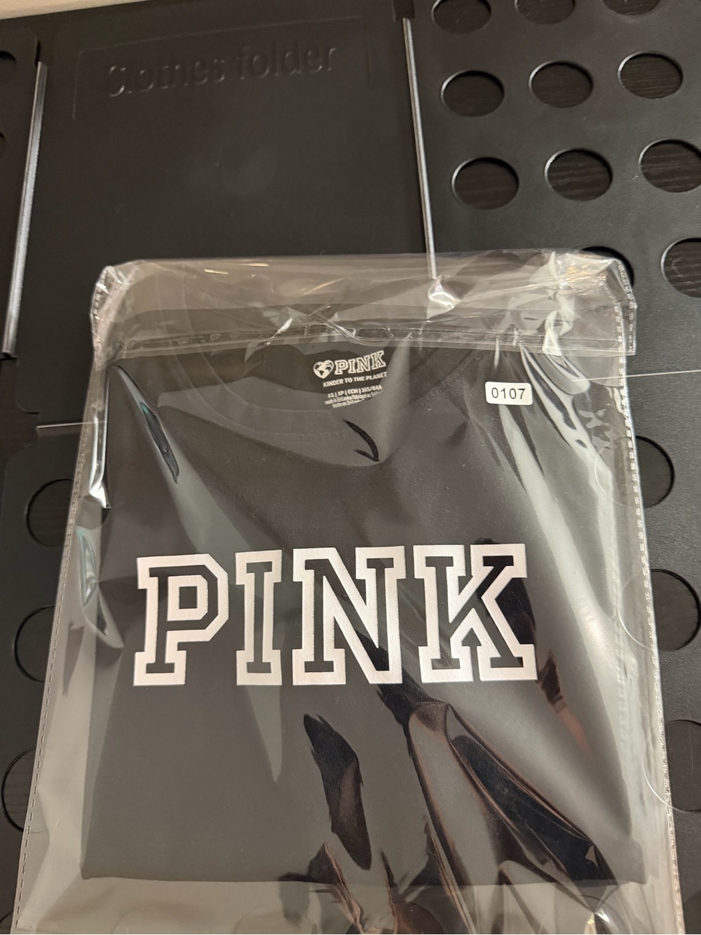 Victoria’s Secret PINK Black Varsity Logo Tee XS - Picture 8 of 8
